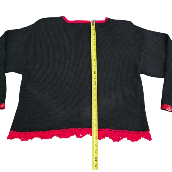 NutCracker Vintage Ugly Christmas Sweater Womens Size Medium Shoulder Pads - Picture 4 of 10